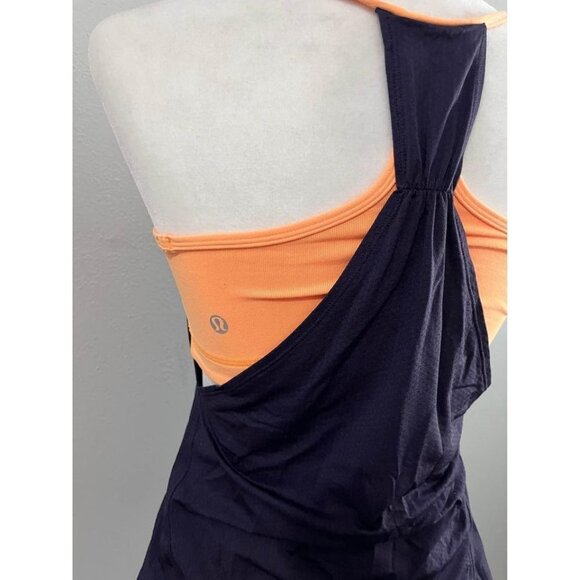 Lululemon No Limit Tank Top Navy Blue And Orange Size 4 - Picture 5 of 10